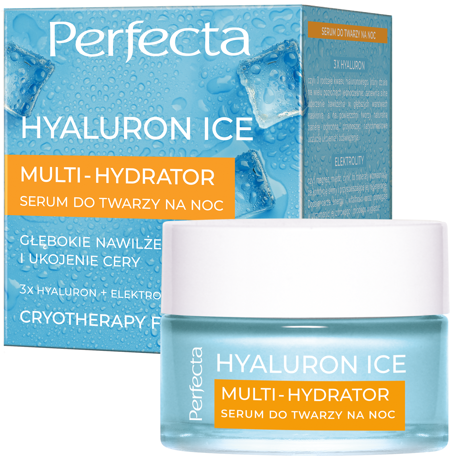 PERFECTA HYALURON ICE Multi-Hydrator Serum do twarzy na noc