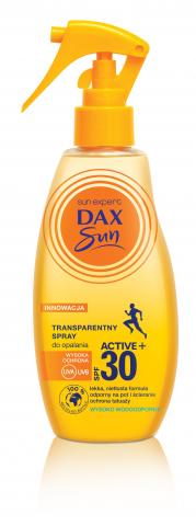 DAX SUN ACTIVE+ Transparentny spray do opalania  SPF 30 / wysoko wodoodporny