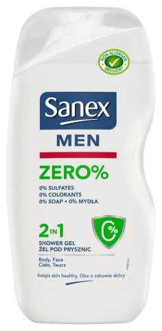 SANEX Men Żel pod prysznic Zero%