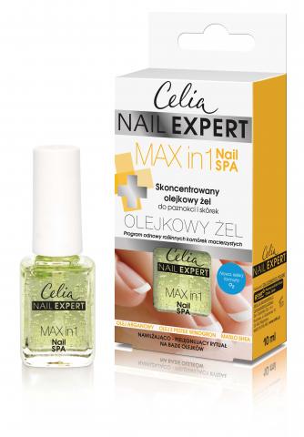 CELIA NAIL EXPERT MAXin1 Nail Spa Skoncentrowany olejkowy żel do paznokci i skórek
