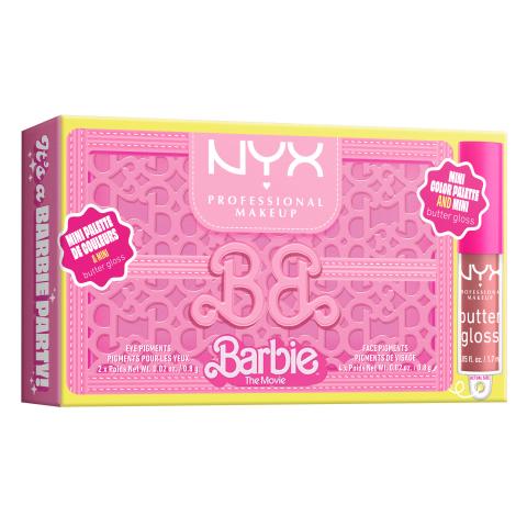 NYX Professional Makeup x Barbie™ The Movie_Paleta cieni z mini błyszczykiem Butter Gloss_69,99 zł_2
