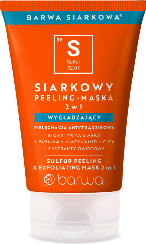 BARWA Siarkowa® Siarkowy Peeling-Maska 2w1 Wygładzający 