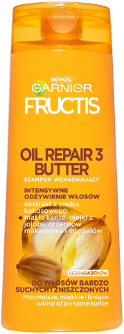 Oil Repair 3 Butter szampon wzmacniający dla lśniących włosów