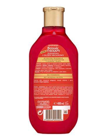 szampon żurawina i olejek arganowy