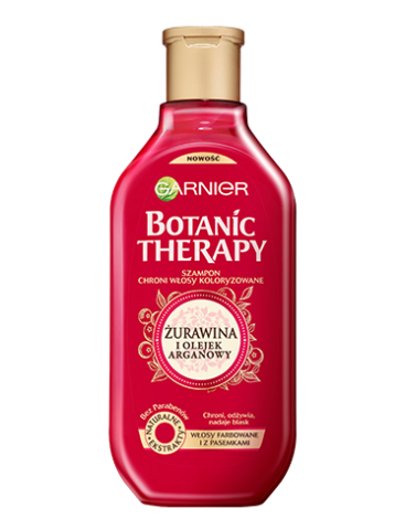 Botanic Therapy żurawina i olejek arganowy szampon do włosów farbowanych i z pasemkami