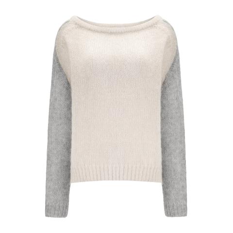 BUNNY THE STAR Sweter Sky Pink-Grey