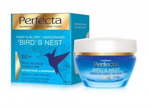 Perfecta Bird’s Nest Silna redukcja zmarszczek, intensywne ujędrnienie KREM NA DZIEŃ I NA NOC 60+       SPF6