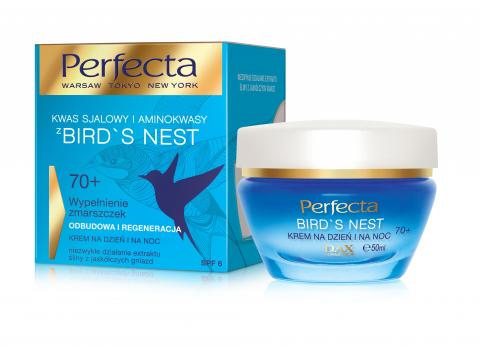 Perfecta Bird’s Nest Wypełnienie zmarszczek, odbudowa  i regeneracja KREM NA DZIEŃ I NA NOC 70+ SPF6