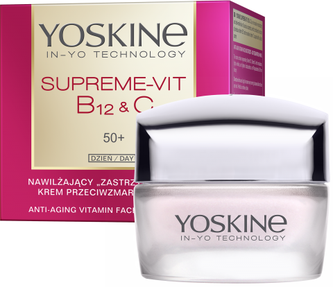 YOSKINE SUPREME-VIT B12&C Nawilżający zastrzyk witamin krem przeciwzmarszczkowy na dzień 50+