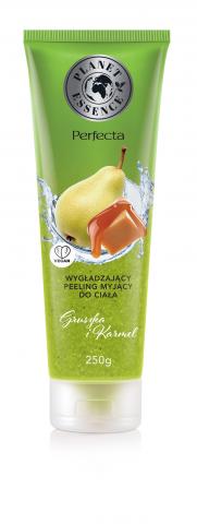 NOWOŚĆ! PERFECTA PLANET ESSENCE Wygładzający peeling myjący do ciała Gruszka i Karmel