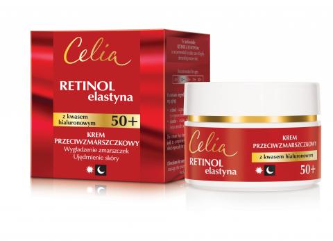 CELIA RETINOL & ELASTYNA Krem przeciwzmarszczkowy z kwasem hialuronowym na dzień i na noc 50+