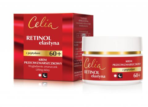 CELIA RETINOL & ELASTYNA Krem przeciwzmarszczkowy z peptydami na dzień i na noc 60+