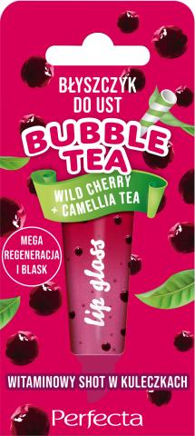 PERFECTA BUBBLE TEA Błyszczyk do ust Wild Cherry + Camellia Tea