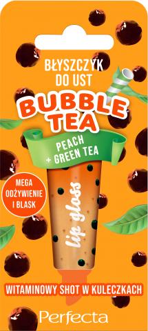 PERFECTA BUBBLE TEA Błyszczyk do ust Peach + Green Tea