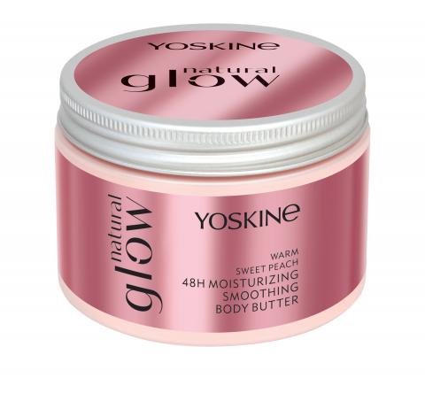 NOWOŚĆ! YOSKINE NATURAL GLOW WARM SWEET PEACH 48H MOISTURIZING SMOOTHING BODY BUTTER