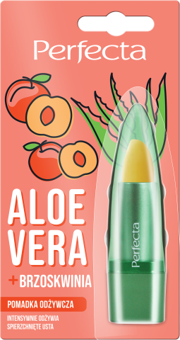 PERFECTA ALOE VERA Pomadka odżywcza do ust Aloe Vera + Brzoskwinia