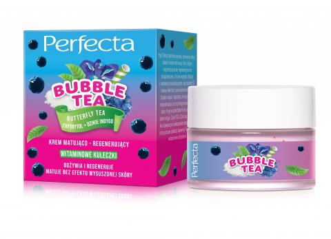 PERFECTA BUBBLE TEA BUTTERFLY TEA KREM MATUJĄCO – REGENERUJĄCY BUTTERFLY TEA, ERYTRYTOL + DZIKIE INDYGO