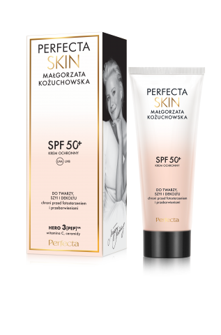 PERFECTA SKIN MAŁGORZATA KOŻUCHOWSKA Krem ochronny SPF 50+ do twarzy, szyi i dekoltu