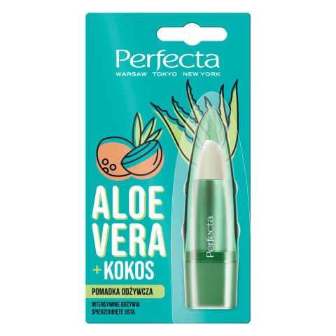 PERFECTA ALOE VERA Pomadka odżywcza do ust Aloe Vera + Kokos