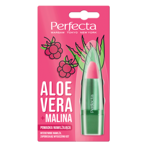 PERFECTA ALOE VERA Pomadka odżywcza do ust Aloe Vera + Malina