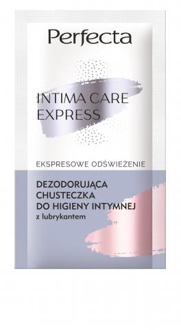 PERFECTA INTIMA CARE EXPRESS Dezodorująca Chusteczka Do Higieny Intymnej z lubrykantem