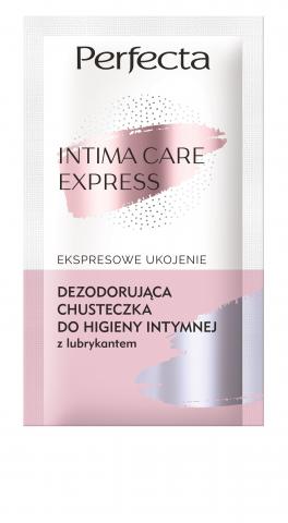 PERFECTA INTIMA CARE EXPRESS Dezodorująca Chusteczka Do Higieny Intymnej z lubrykantem