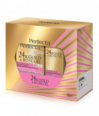 ZESTAW 24K GOLD & ROSE OIL 60+