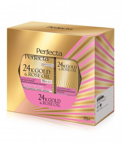 ZESTAW GOLD & ROSE OIL 70+