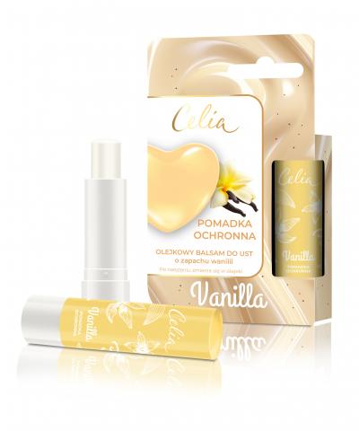 CELIA Pomadka ochronna Olejkowy balsam do ust wanilia
