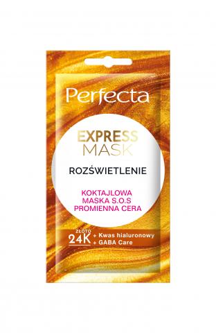 NOWOŚĆ 2025! PERFECTA Express Mask Koktajlowa maska rozświetlająca S.O.S