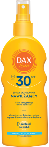 NOWOŚĆ 2025! DAX SUN NAWILŻAJĄCY SPRAY OCHRONNY SPF 30