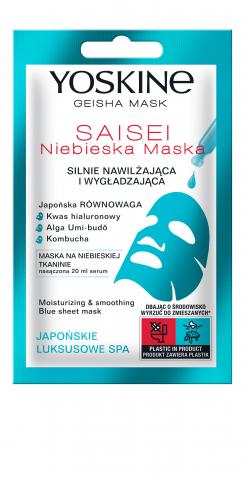 NOWOŚĆ 2025! YOSKINE GEISHA MASK NIEBIESKA MASKA SAISEI