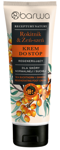 RECEPTURY NATURY Regenerujący krem do stóp ROKITNIK + ŻEŃ-SZEŃ 
