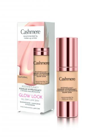 CASHMERE GLOW LOOK Rozświetlający podkład wypełniający z kwasem hialuronowym