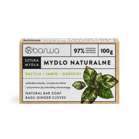 BARWA SZTUKA MYDŁA Mydło naturalne bazylia + imbir + goździki