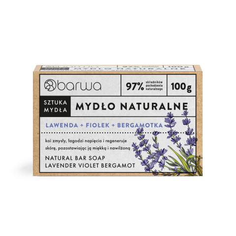 BARWA SZTUKA MYDŁA Mydło naturalne lawenda + fiołek + bergamotka