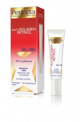 Perfecta Multi-Kolagen Retinol Rozświetlający krem pod oczy i na okolice ust 40+/50+