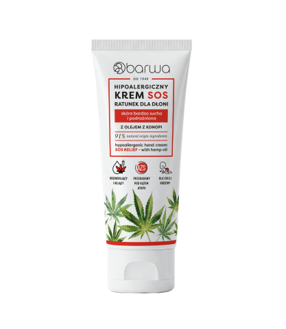 BARWA HIPOALERGICZNY KREM DO RĄK SOS skóra bardzo sucha 