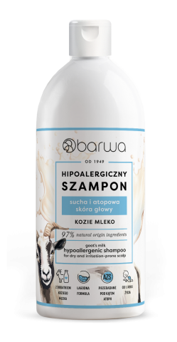 BARWA HIPOALERGICZNY SZAMPON KOZIE MLEKO sucha i atopowa skóra głowy