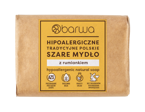 BARWA HIPOALERGICZNE TRADYCYJNE POLSKIE SZARE MYDŁO Z RUMIANKU