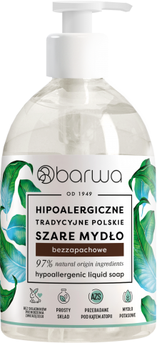 BARWA HIPOALERGICZNE TRADYCYJNE POLSKIE SZARE MYDŁO