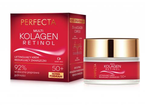 PERFECTA MULTI-KOLAGEN RETINOL Liftingujący krem redukujący zmarszczki 50+ na dzień i na noc