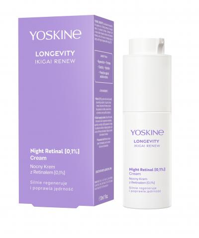 YOSKINE LONGEVITY IKIGAI RENEW Nocny krem z retinalem [0,1%] 