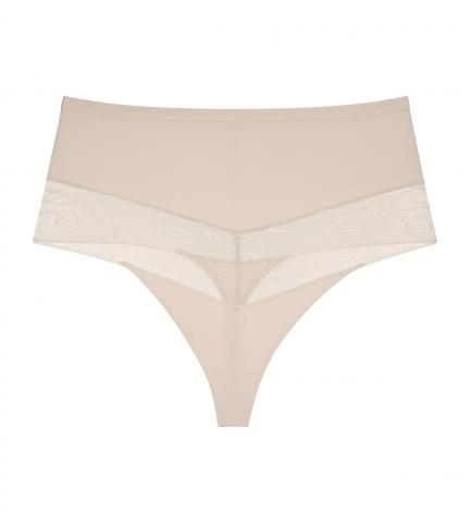 TRIUMPH_Comfort Contour Highwaist String_Nude beige_120 zł