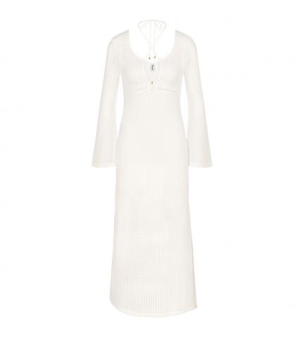 TRIUMPH_Beach MyWear Crochet Long Dress_Silk White_200 zł